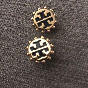 Tory Burch gold/black stud earrings